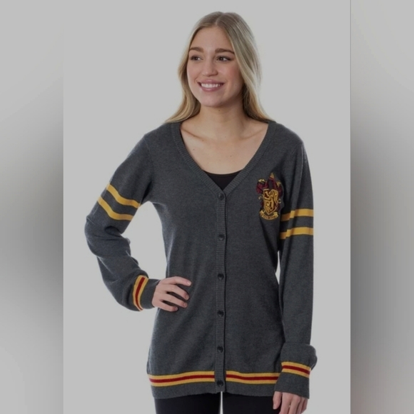 Harry Potter Gryffindor Gray Cardigan XS - Picture 1 of 10
